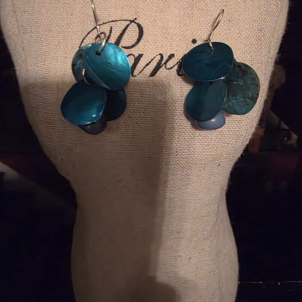 Elegant Teal Dangle Earrings